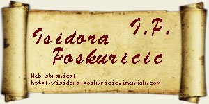 Isidora Poskuričić vizit kartica
